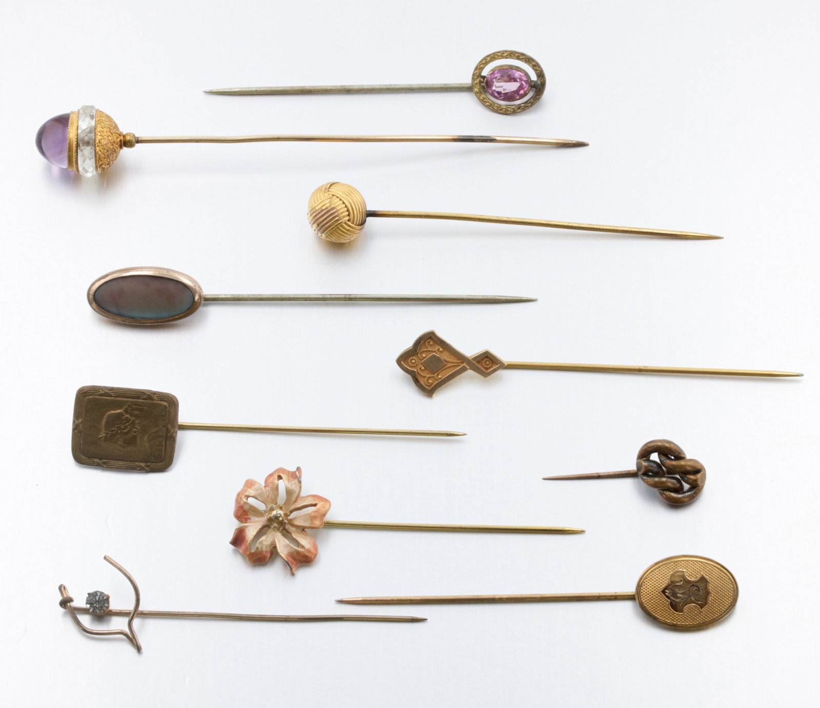 Group of Gold-filled and Costume Stick Pins (1 of 1)