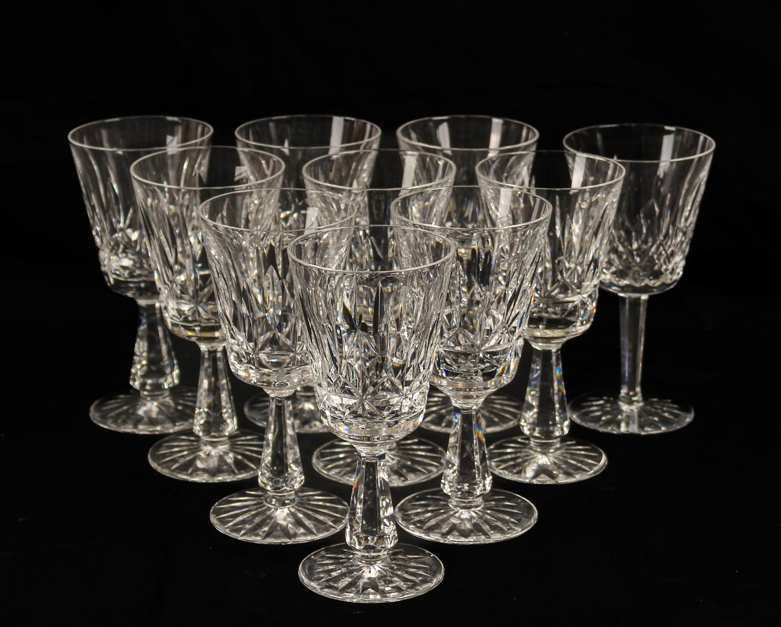 Ten Waterford Crystal Rosslare Claret Wine Glasses (1 of 2)