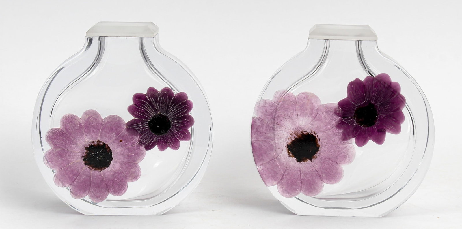 Two Daum Crystal Copellia Pate de Verre Lamp Bases (1 of 7)