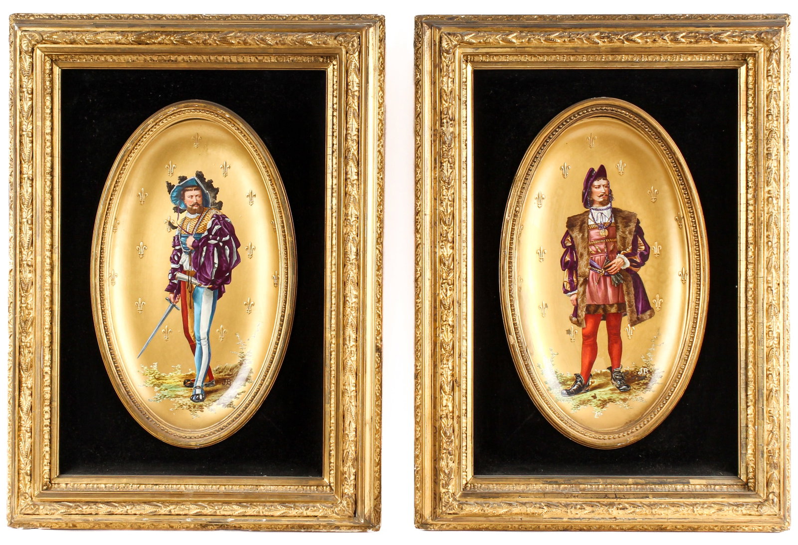 French Boulenger-Hautin Hand Painted Porcelain Wall Plaques Ca. 1900 (1 of 9)