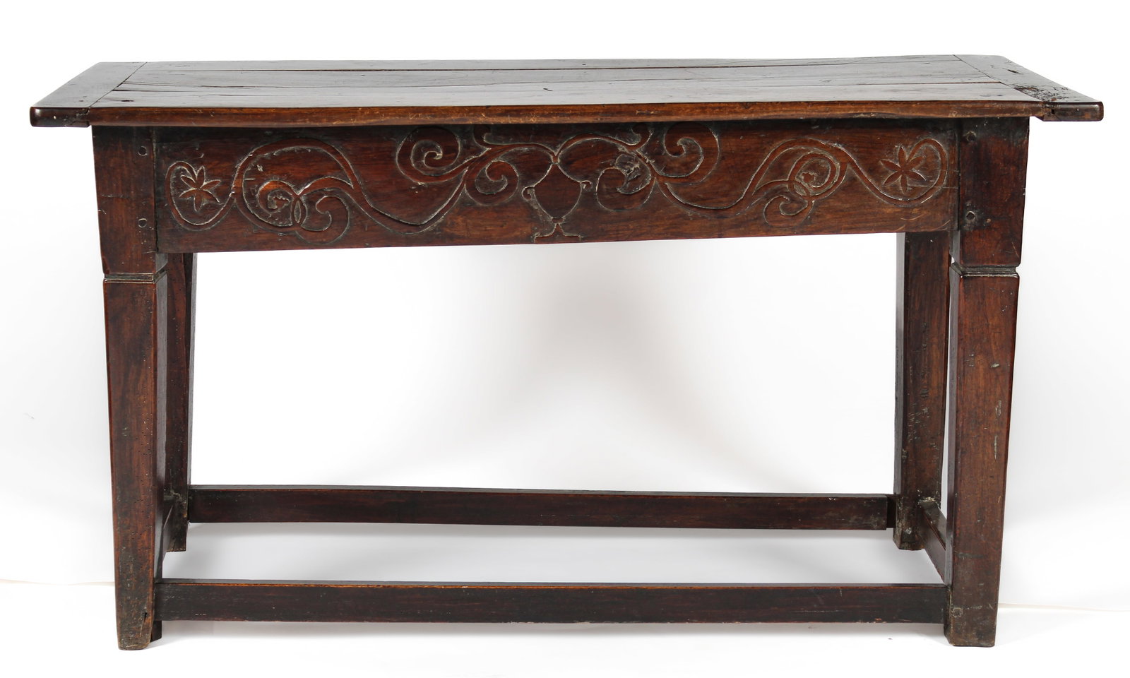 17th Century English Carved Oak Serving or Refectory Table (1 of 7)