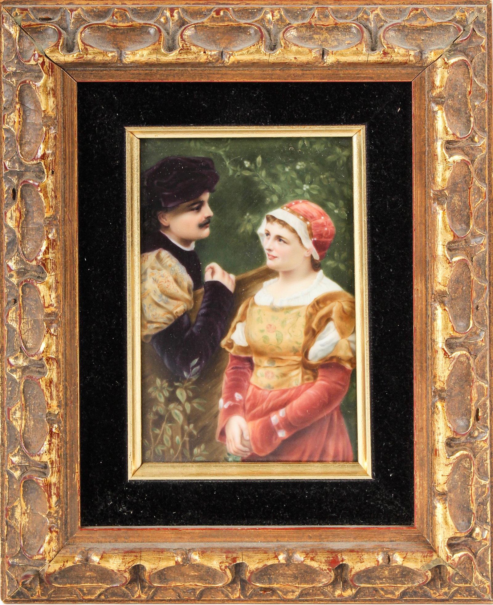 Antique Berlin Porcelain Plaque, The Maiden's Suitor, After Alfred Seifert (1 of 6)