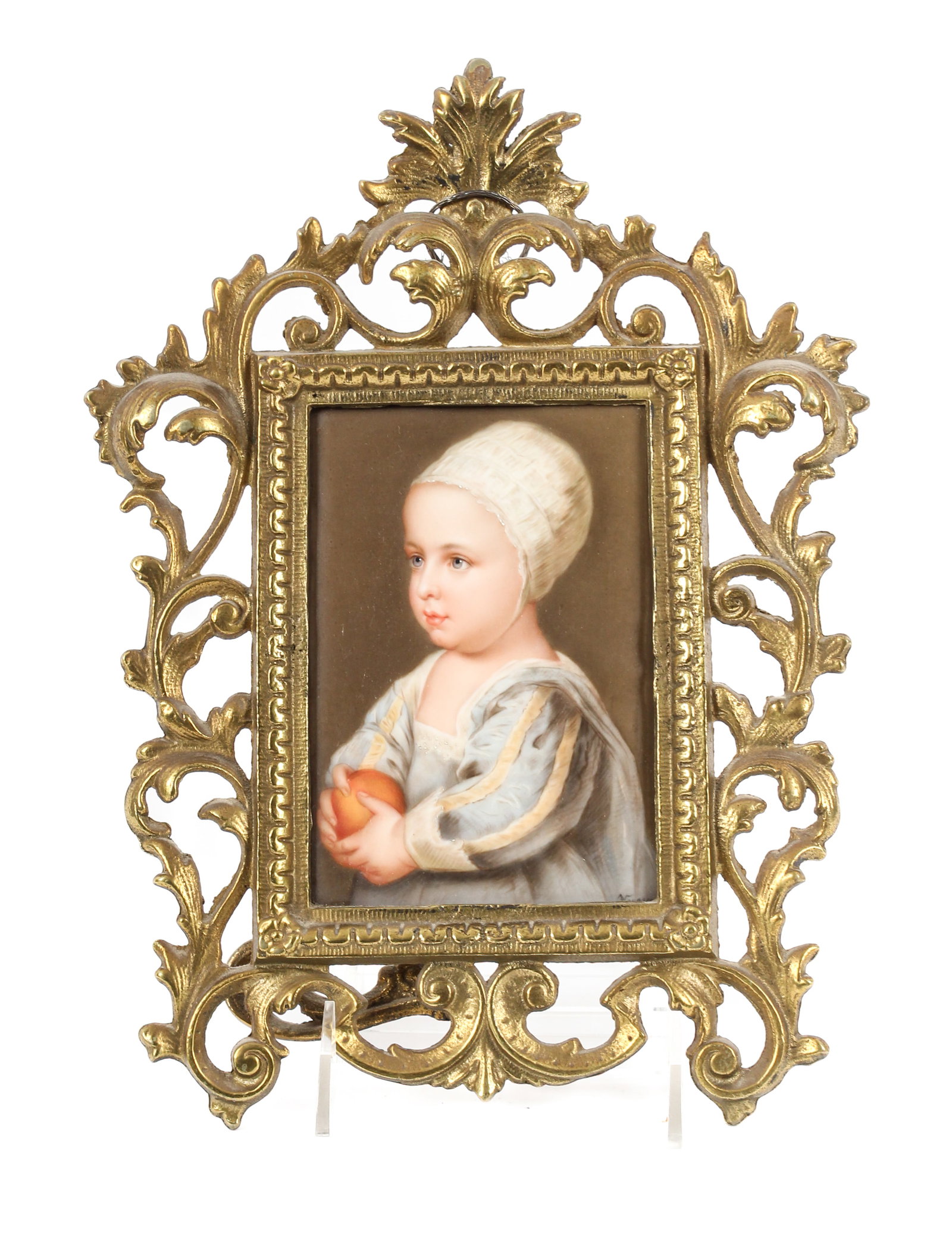Berlin Porcelain Portrait Plaque, Baby Stuart, After Anthony Van Dyck (1 of 8)