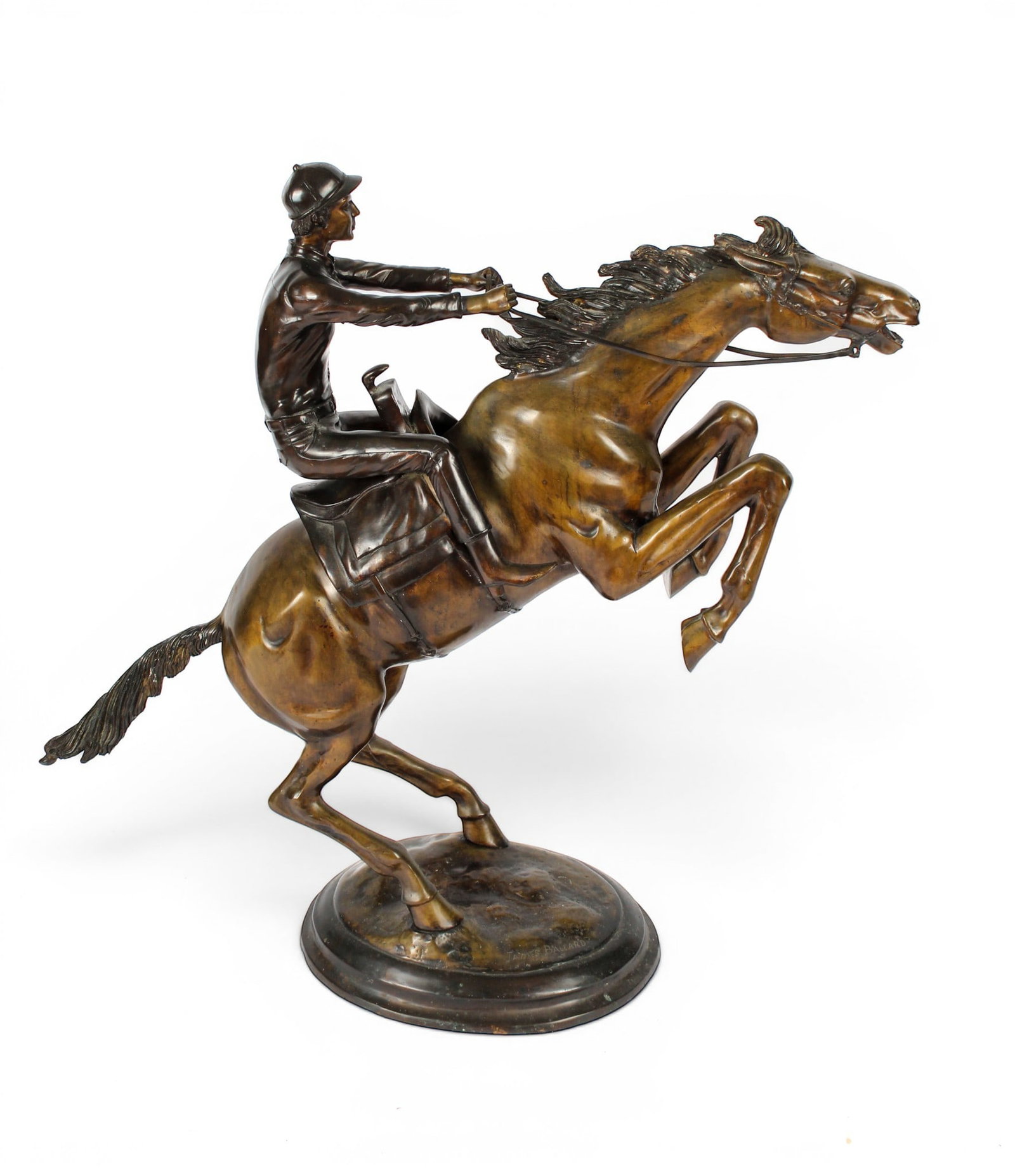 James Ballard Patinated Bronze Horse and Rider Sculpture (1 of 11)