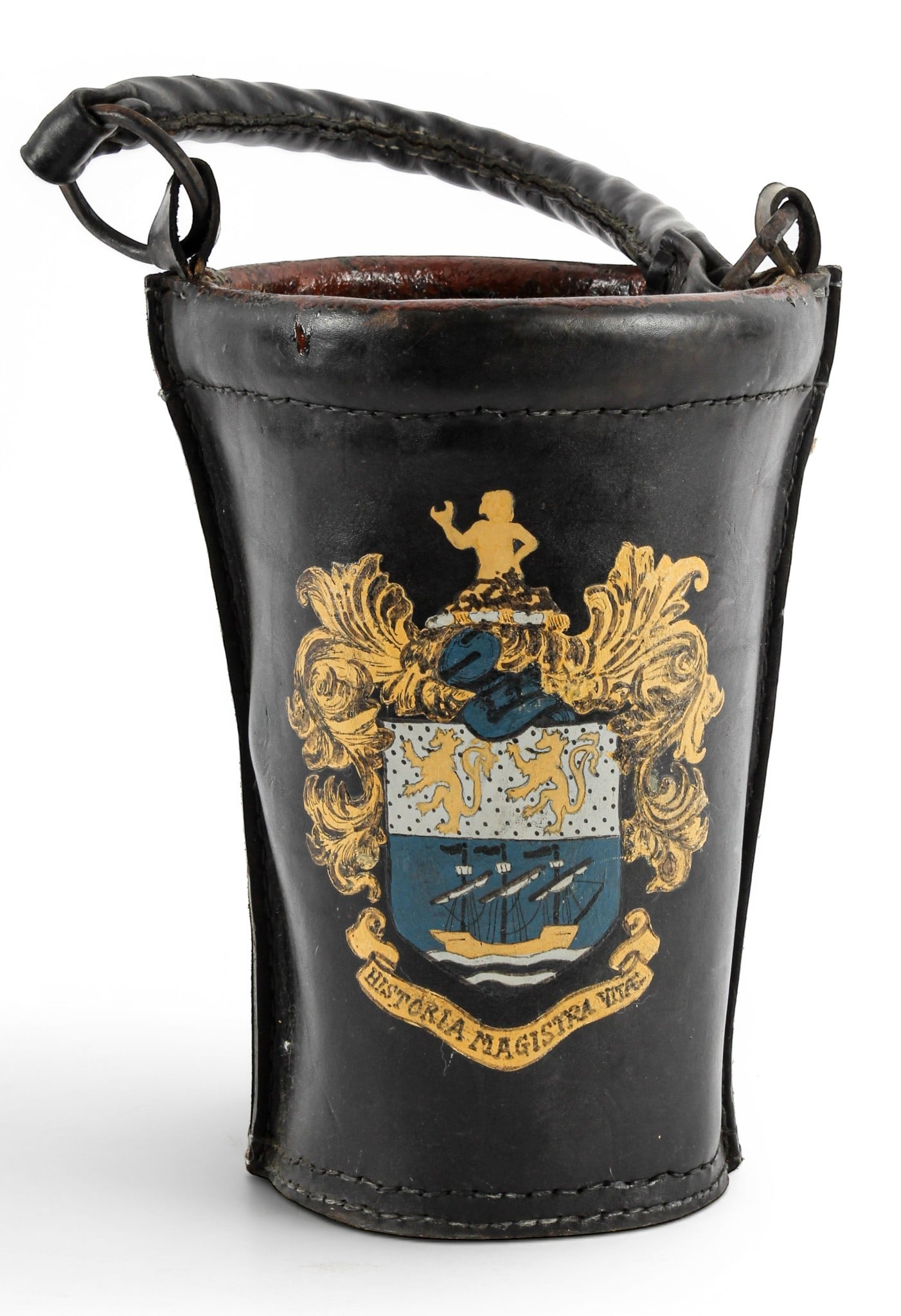 Vintage Leather Fire Bucket, Historia Magistra Vitae (1 of 9)