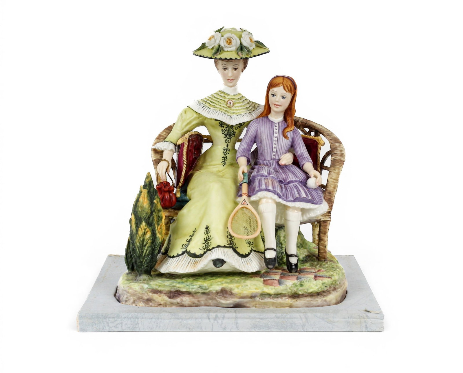 Royal Worcester Charlotte and Jane Limited Edition Porcelain Figural Grouping: Description: Royal Worcester 'Charlotte and Jane' limited edtion figural grouping. Comes with box and certificate. Numbered 133 out of 500; modeled by Ruth Ruyckevelt. Additional Royal Worcester items