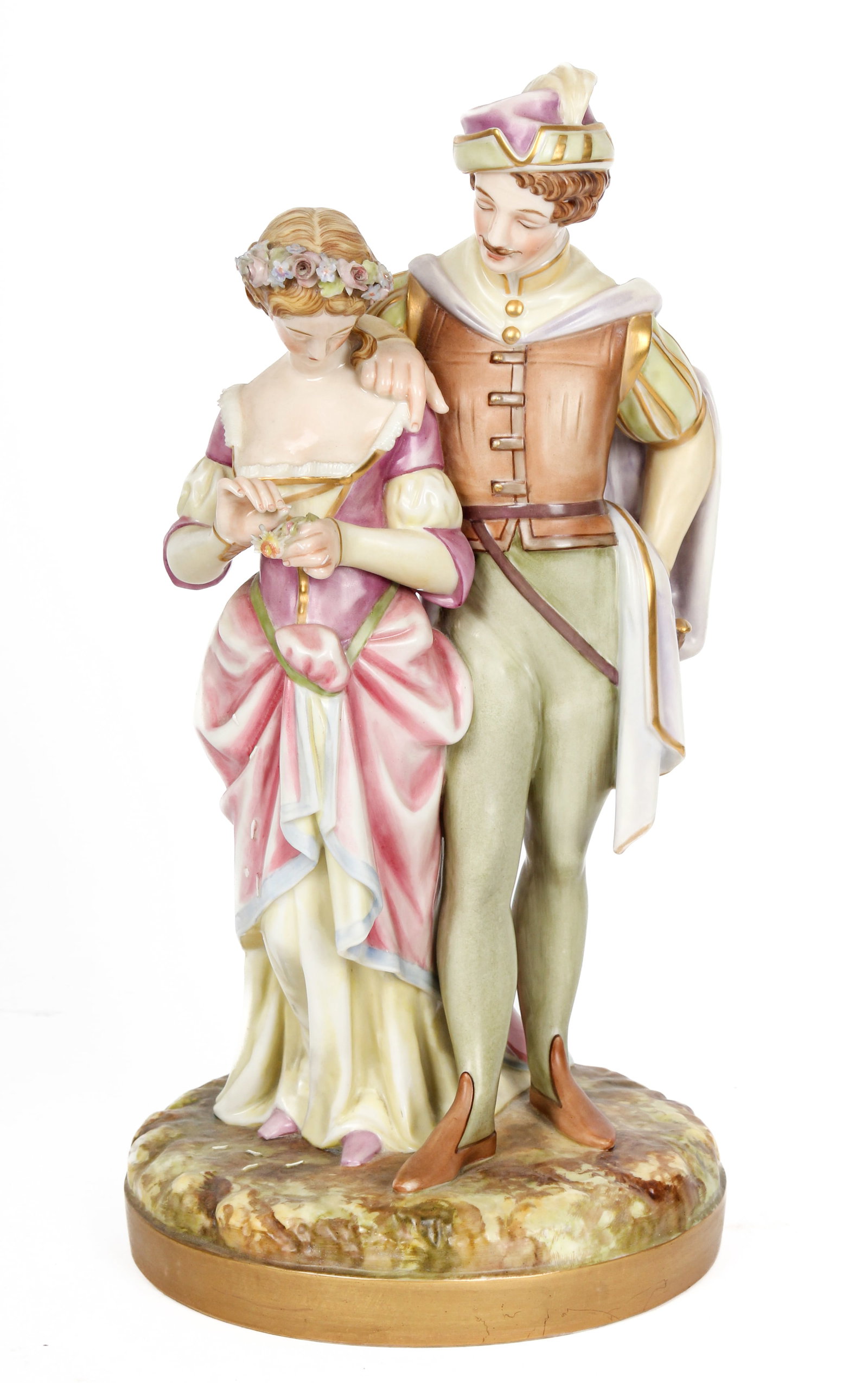 Royal Worcester Porcelain Romantic Couple Figural Group (1 of 6)