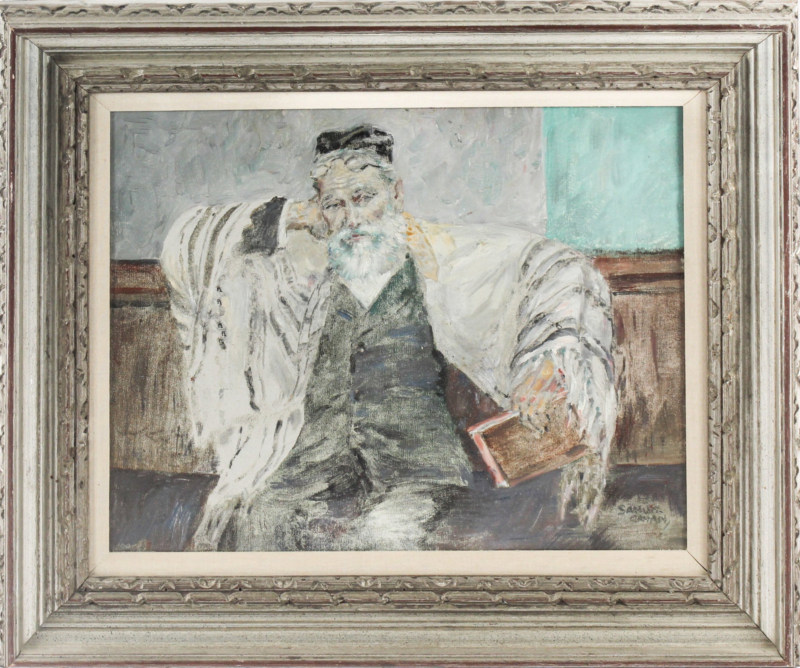 Samuel George Cahan (American, 1886-1974) Portrait of a Rabbi, Oil on Canvas (1 of 6)