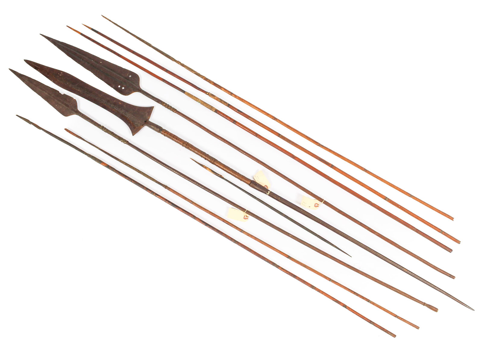 Collection of Ethnographic Bamboo and Wood/Iron Spears (1 of 4)