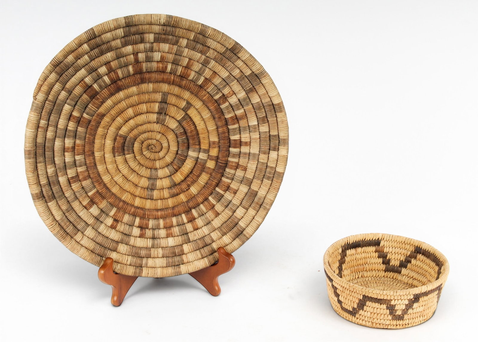 1930s Navavjo Coiled Ceremonial or Wedding Basket, Etc. (1 of 6)