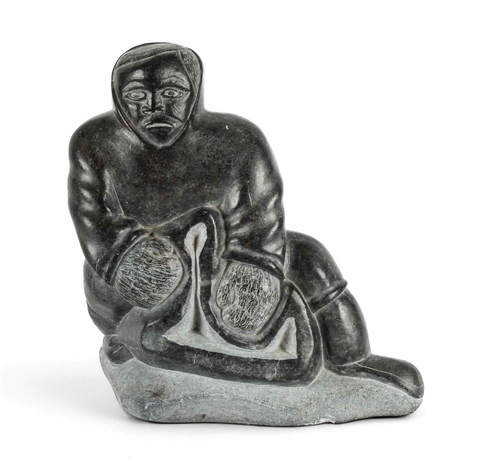 Large Inuit Soapstone Sculpture, Signed "Johnny Tool" (1 of 16)