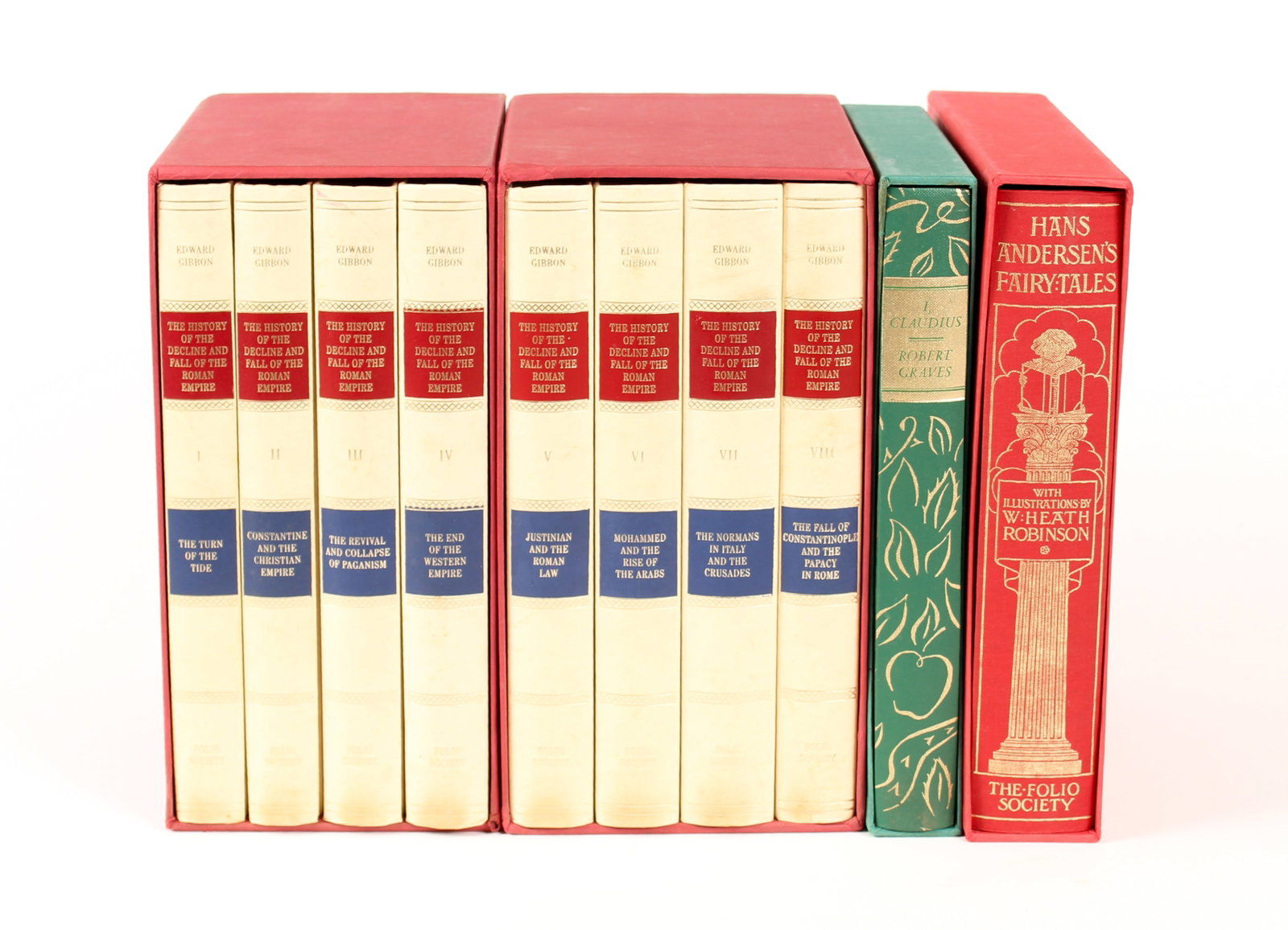Folio Society Books Incl. Gibbon's Decline and Fall of the Roman Empire: Description: A group of folio society books, including a complete set of Gibbon's History of the Decline and Fall of the Roman Empire, Hans Christian Andersen's Fairy Tales, and I, Claudius by Robert 