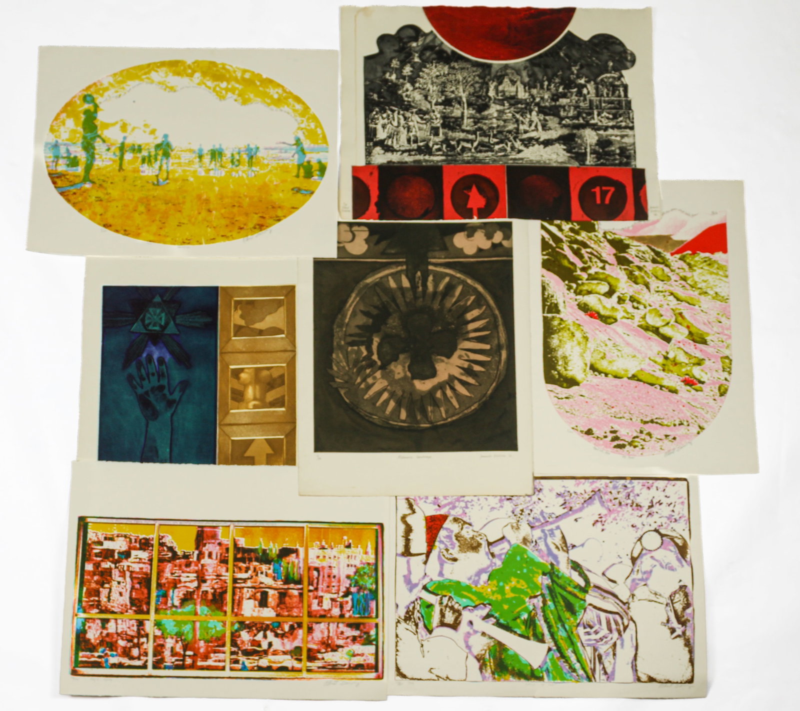 Albert Garvey (American/Isreali, 20th Century) Four Signed Serigraphs (1 of 12)