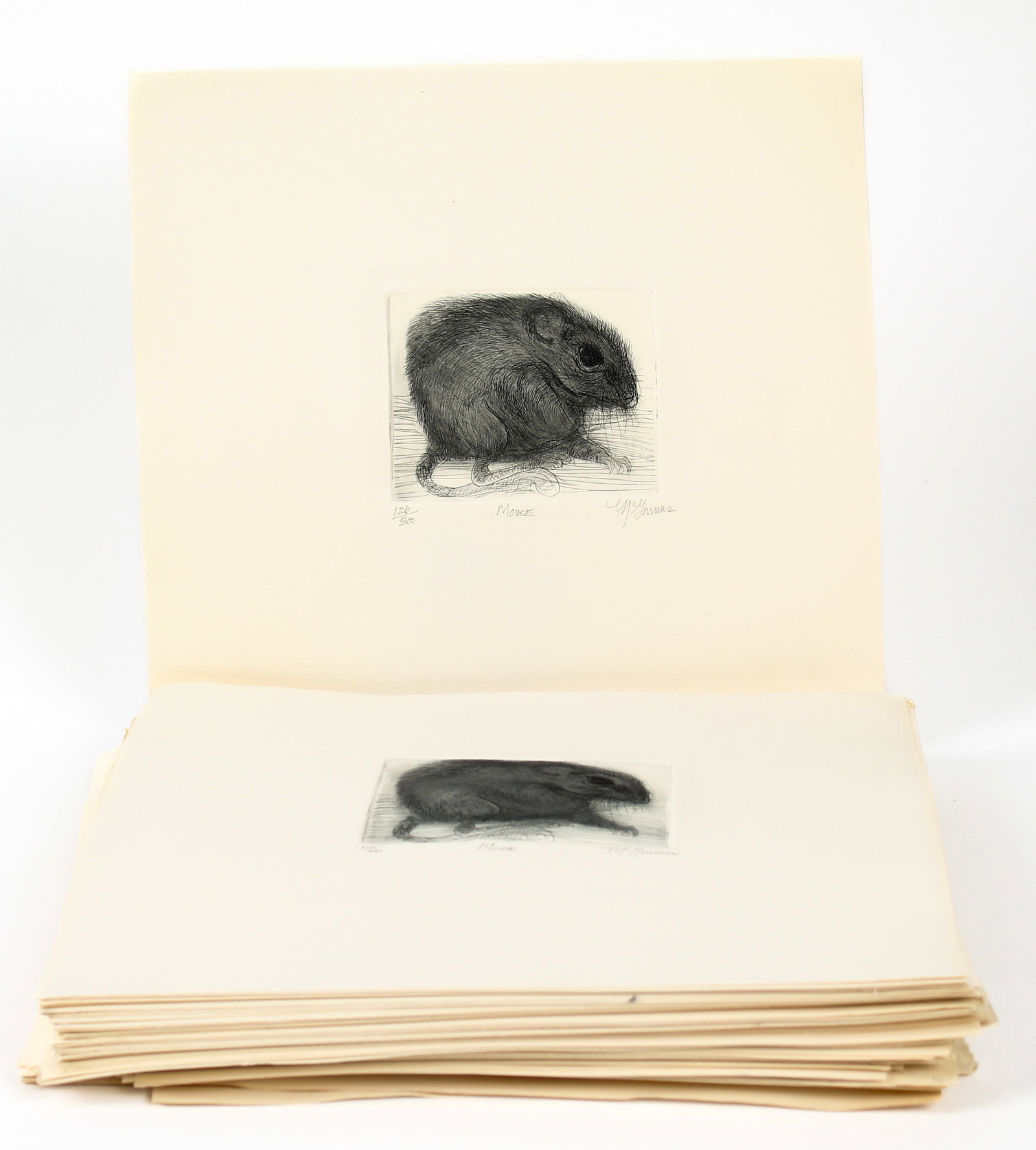 Christine McGinnis (American, 1937-2019) 64 Mouse Etchings (1 of 3)