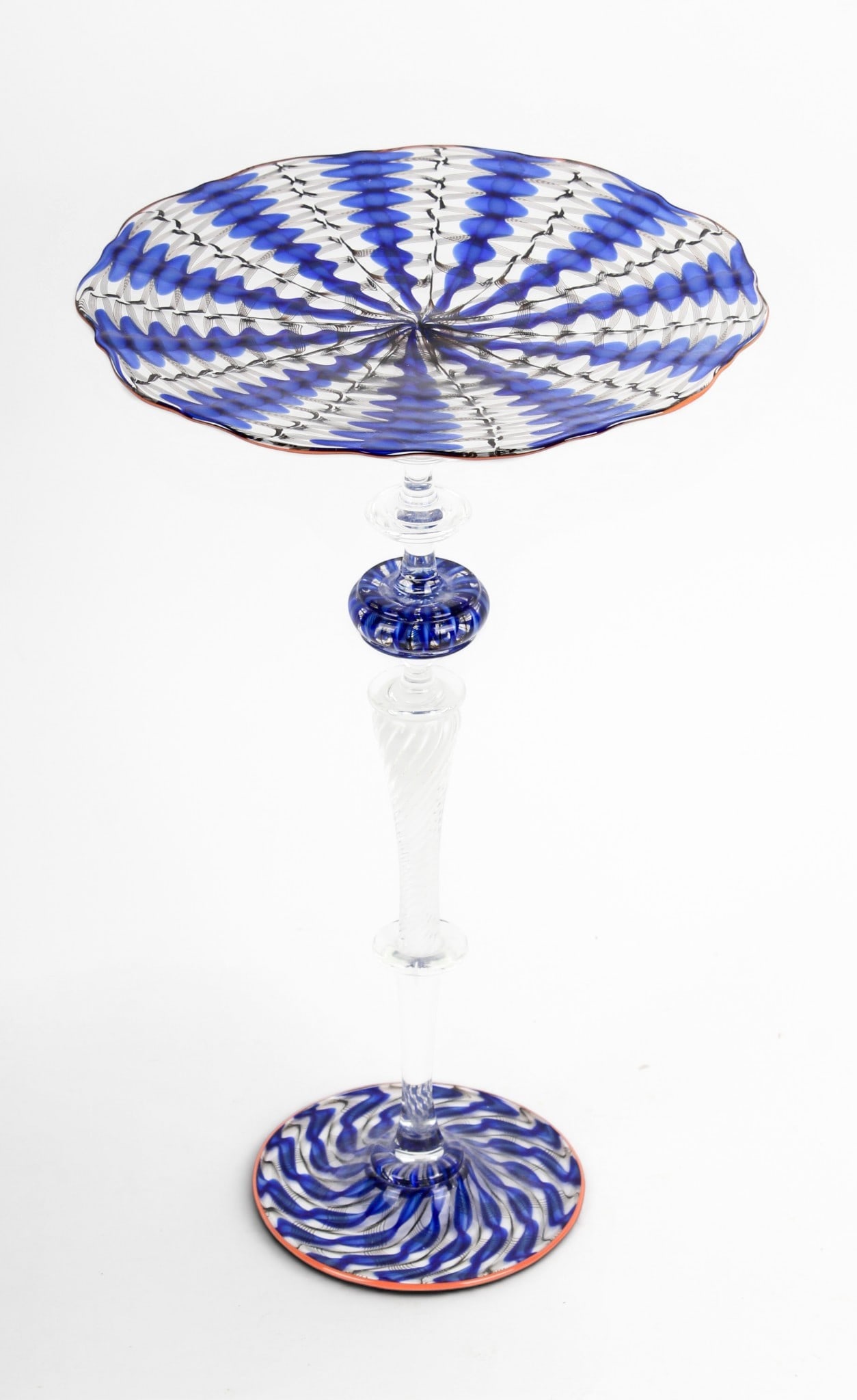 Charles (Chuck) Savoie Venetian Murano Style Art Glass Compote (1 of 8)