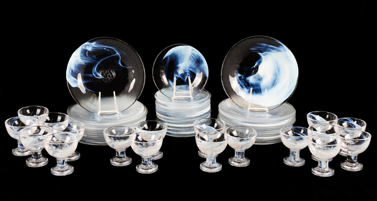 Ulrica Hydman Vallien Kosta Boda Glass Dinnerware in the Mine - White Pattern (1 of 6)