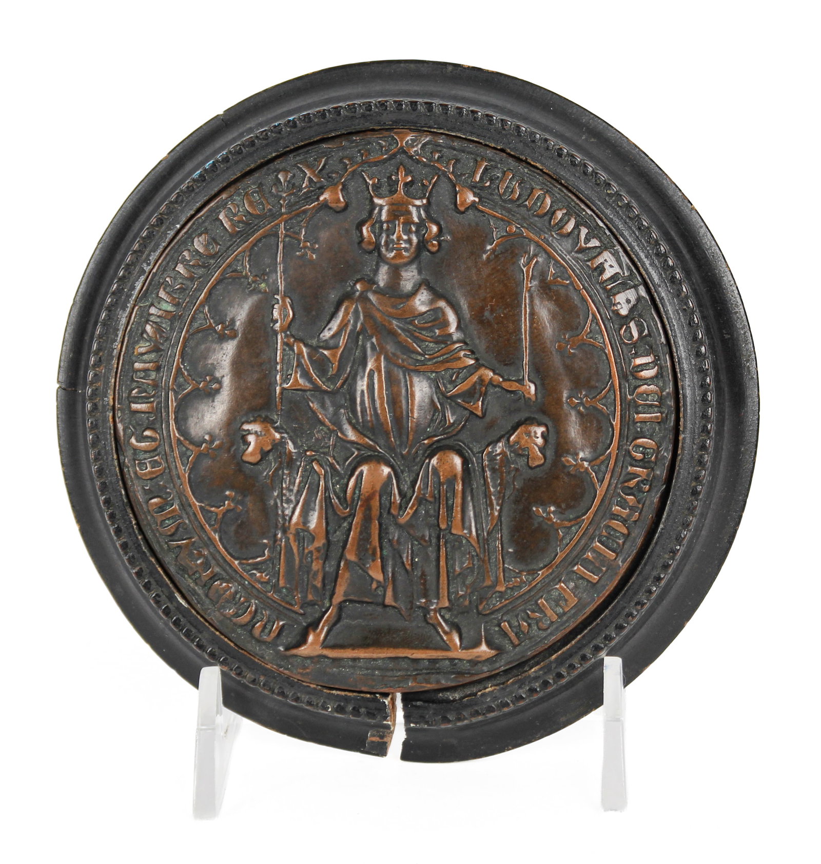 French Charles V Lead Seal, 18th Century (1 of 7)