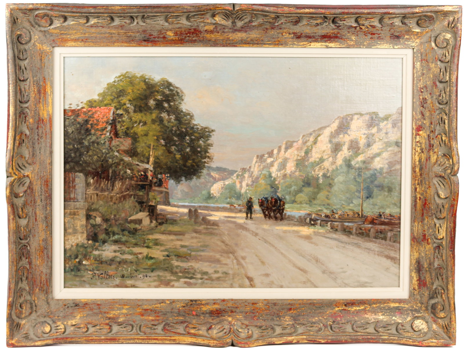 Paul Felix Vallois (French, 1845-1906) Waulsort France, Oil on Board (1 of 14)