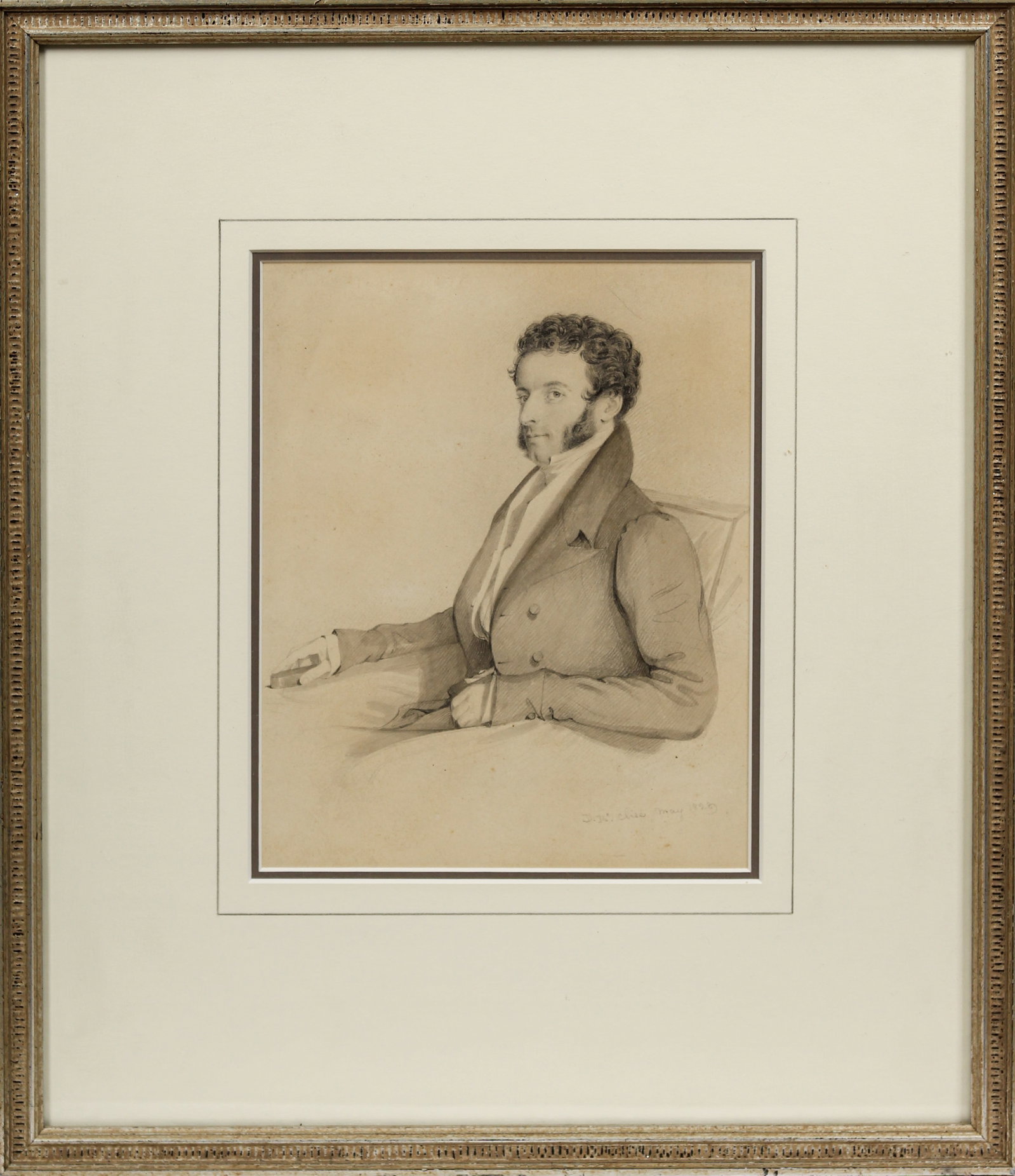 Daniel Maclise, R.A. (Irish, 1806-1870) Portrait of a Man, Pencil Drawing (1 of 5)