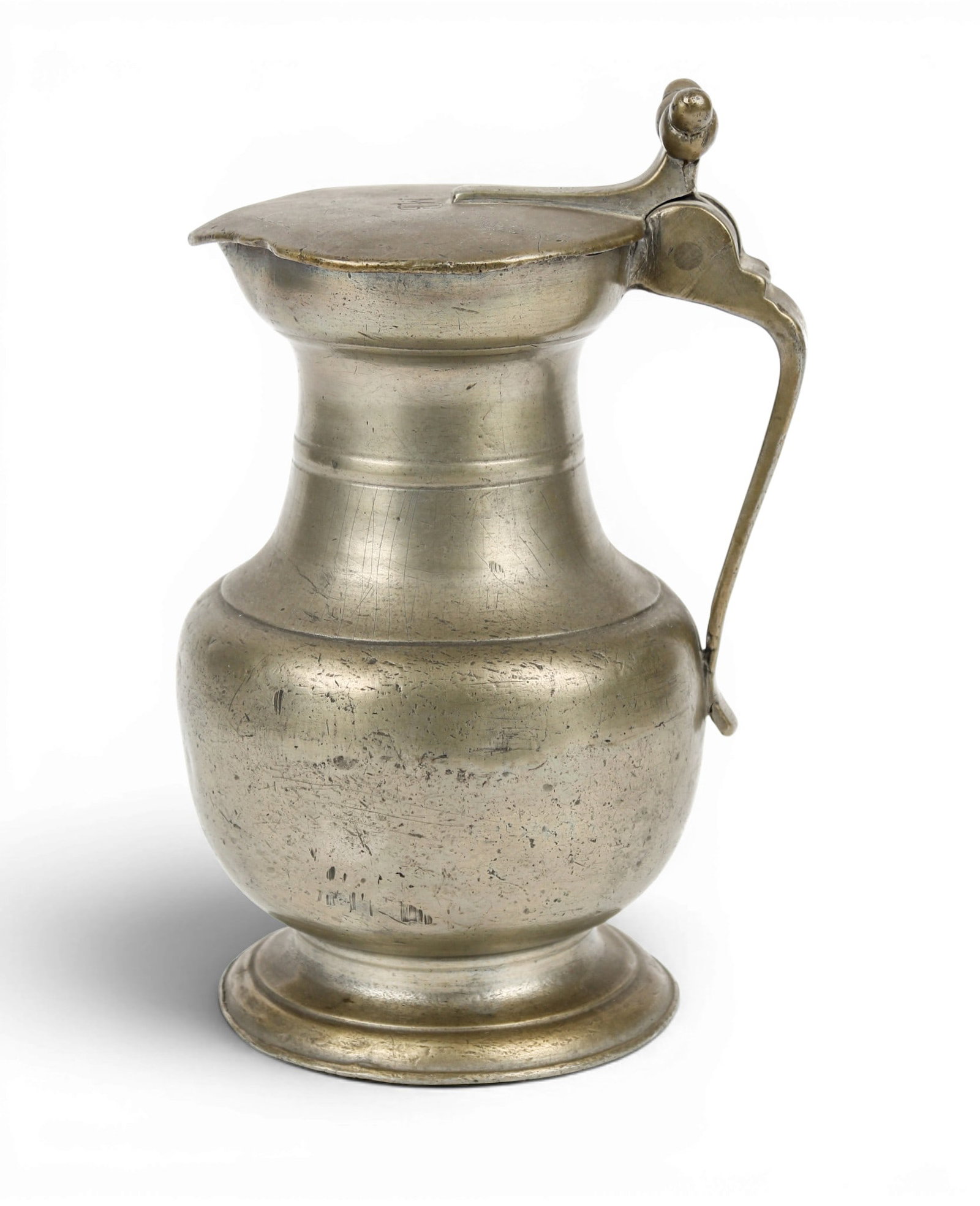 Swiss Pewter Bauchkanne Wine Flagon, Late 18th Century (1 of 9)