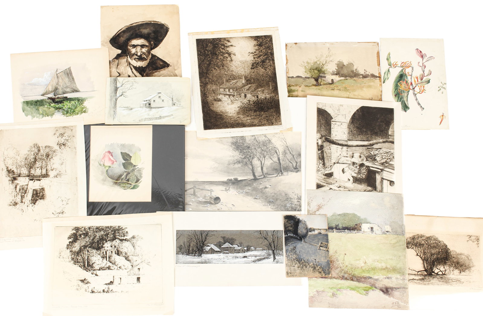 Thomas Forman Bancroft (American, 1864-1934) Watercolors and Etchings (1 of 12)