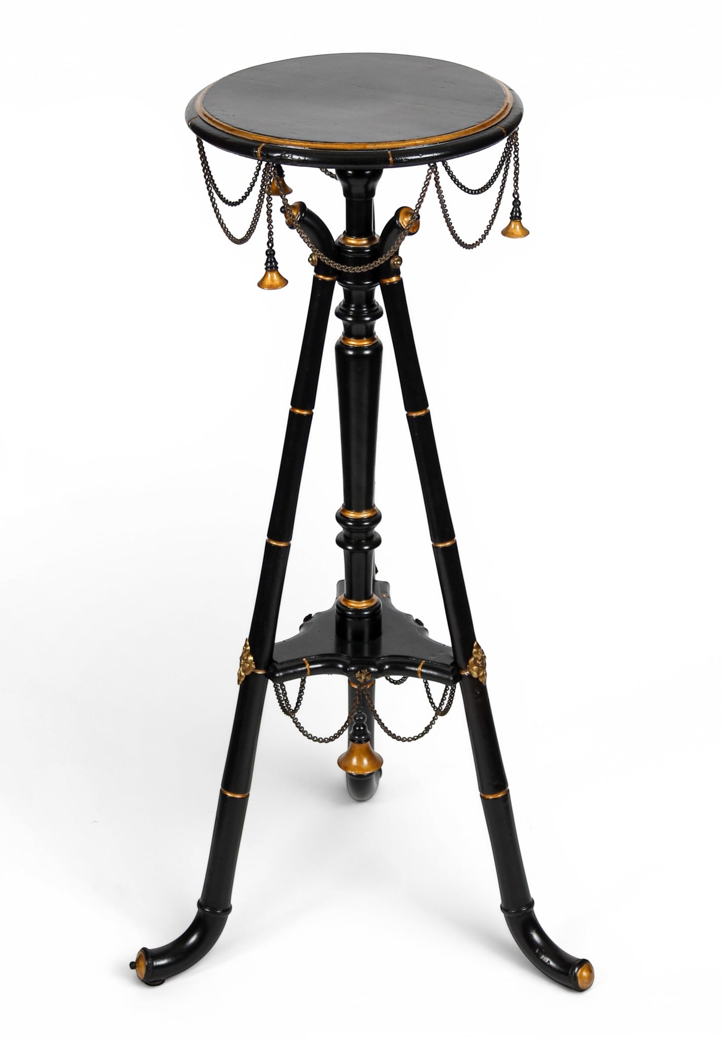 Victorian Aesthetic Ebonized and Gilt Plant Stand (1 of 5)