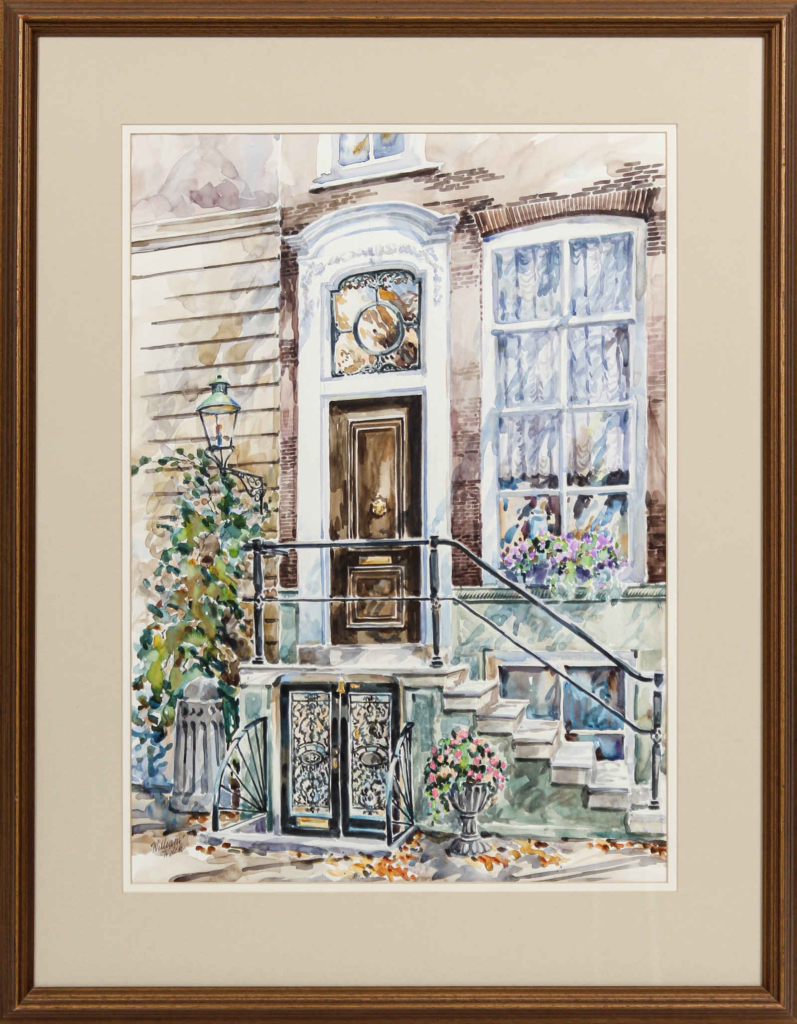 William Welch (American, 1947-2018) Canal House, Utrecht, Watercolor (1 of 7)