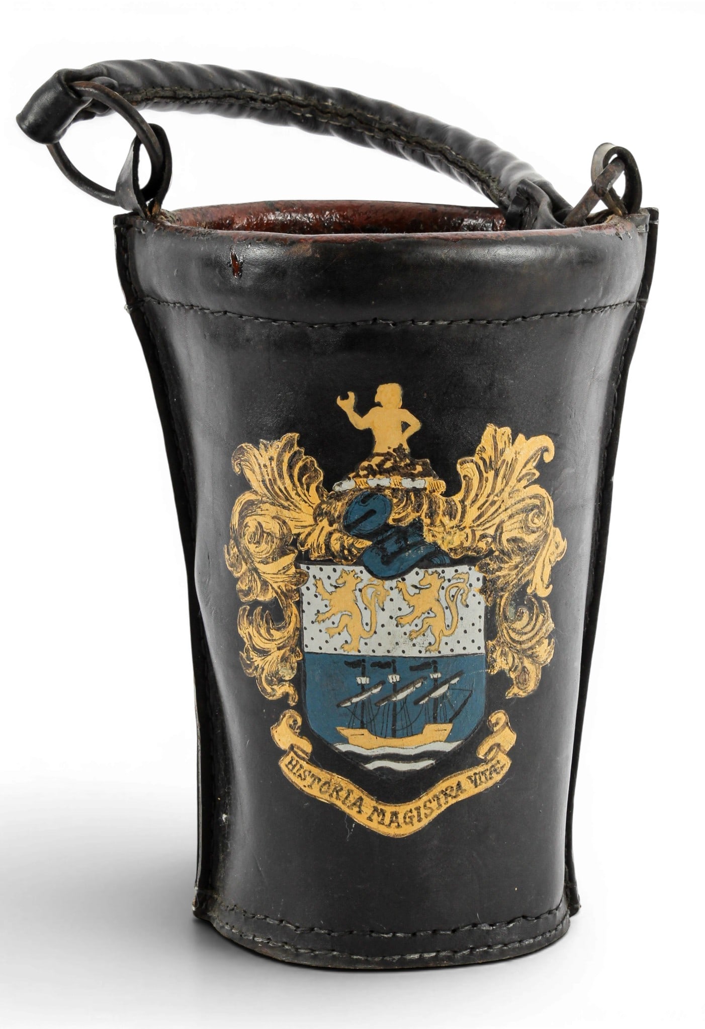Vintage Leather Fire Bucket, Historia Magistra Vitae (1 of 9)