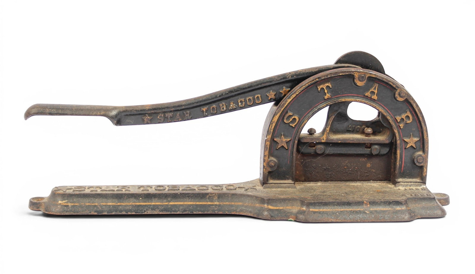 Star Painted Cast Iron Tobacco Cutter, 19th Century (1 of 11)
