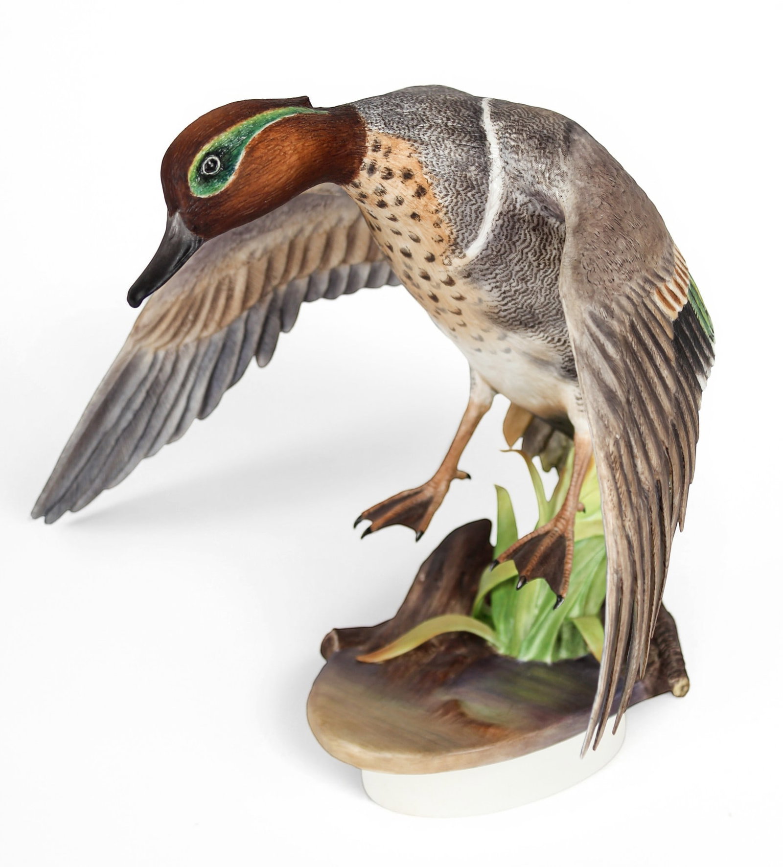 Royal Worcester Ronald Van Ruyckevelt Hand-Painted Porcelain Bird "Green-Winged Teal" (1 of 13)
