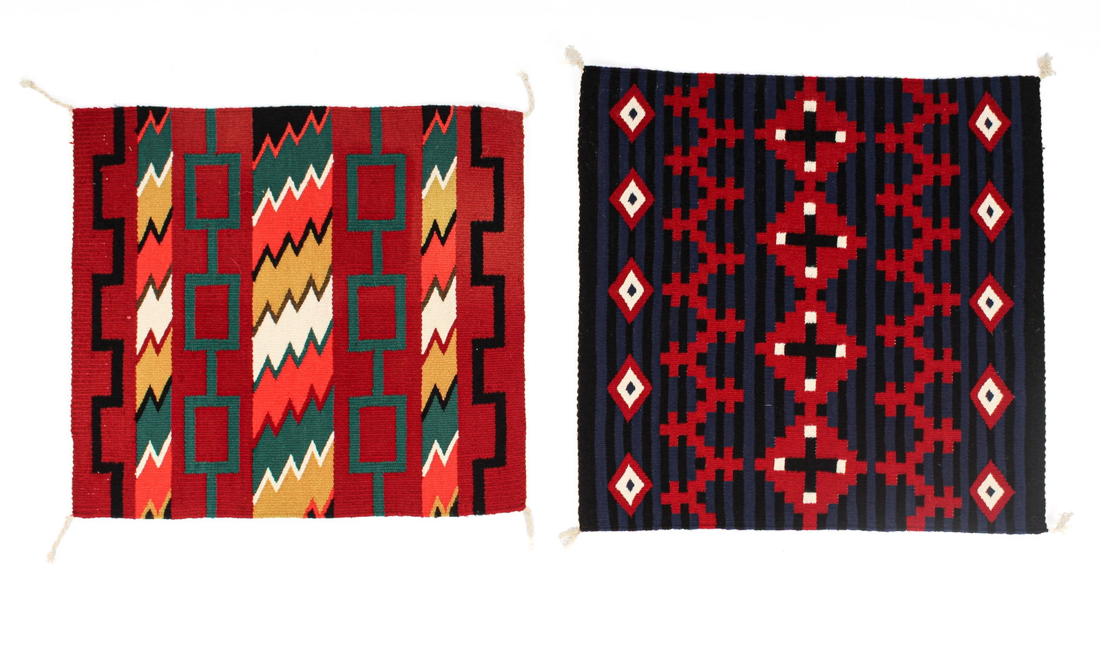 Two Navajo Wool Sampler Rugs (1 of 10)