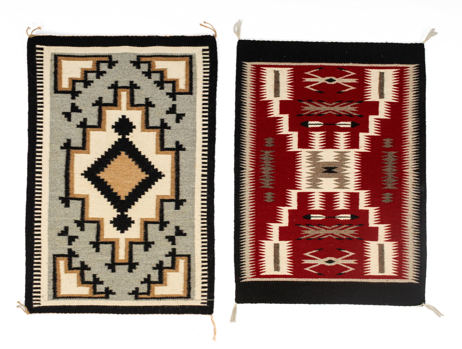 Two Navajo Wool Sampler Rugs (1 of 8)
