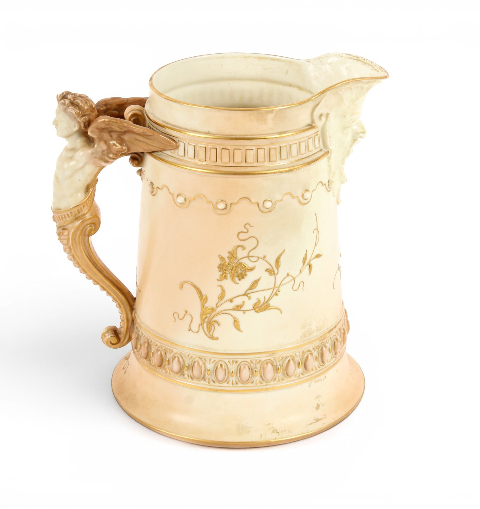 Large Royal Worcester Blush Ivory Porcelain Pitcher, Shape 1267 (1 of 13)