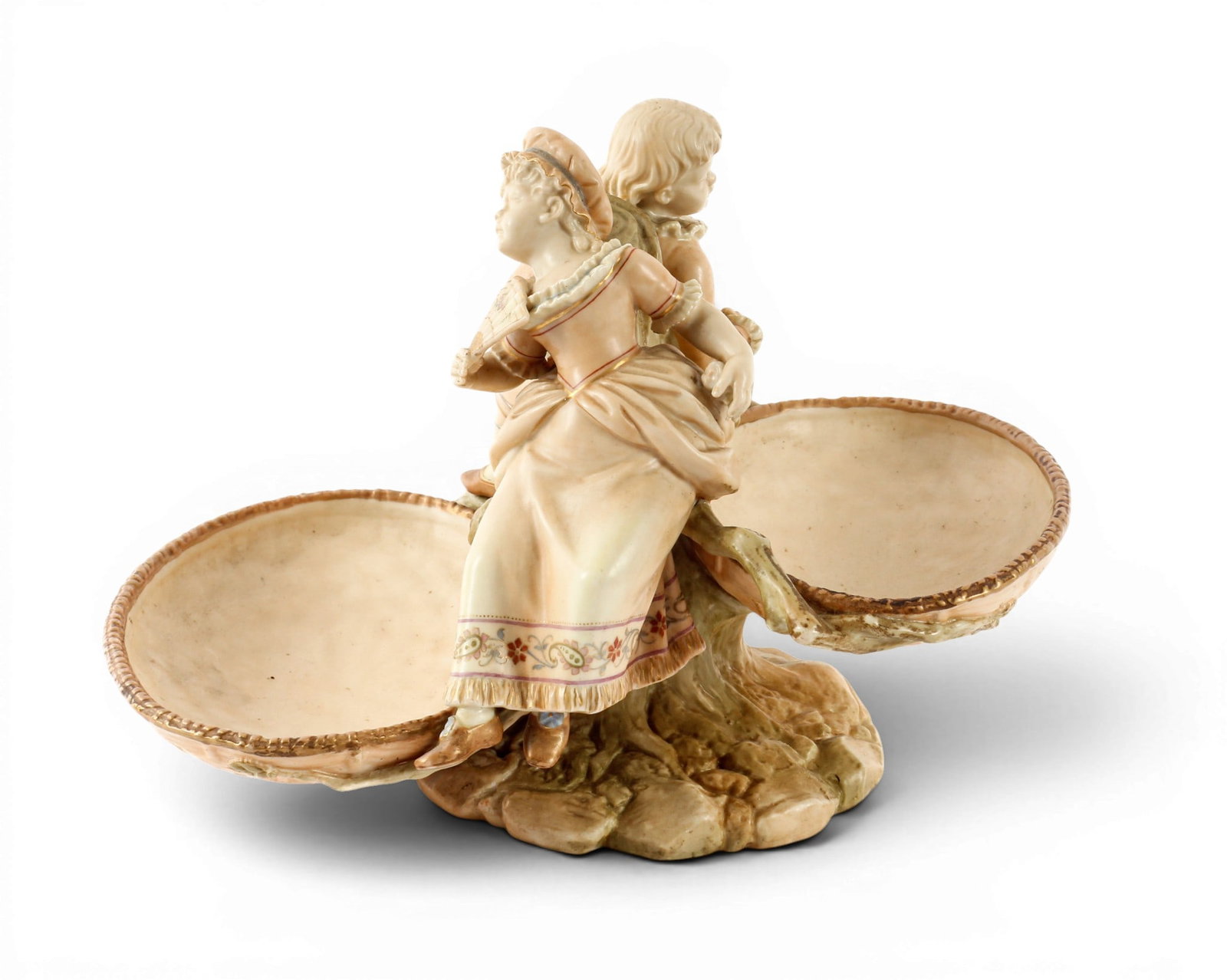 Royal Worcester Porcelain Figural Tiered Sweetmeat Dish (1 of 20)