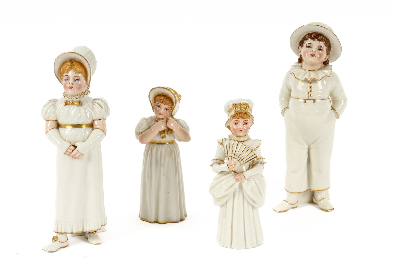Royal Worcester Porcelain Kate Greenaway Figural Shakers, James Hadley (1 of 20)