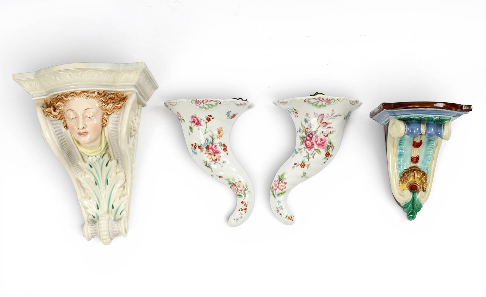 Two Royal Worcester Majolica Wall Bracket Shelves (1 of 20)