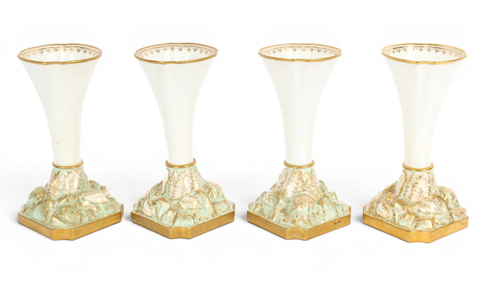 Two Pairs of Royal Worcester Porcelain Flower Holder Bud Vases (1 of 8)