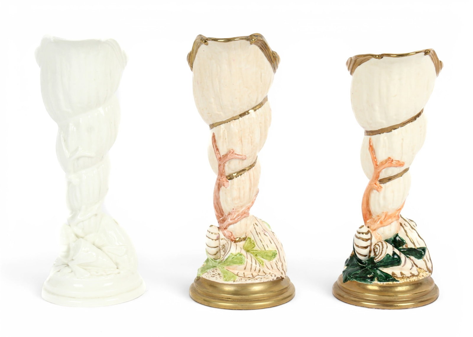 Royal Worcester Shell Form Flower Holder Vases (1 of 11)