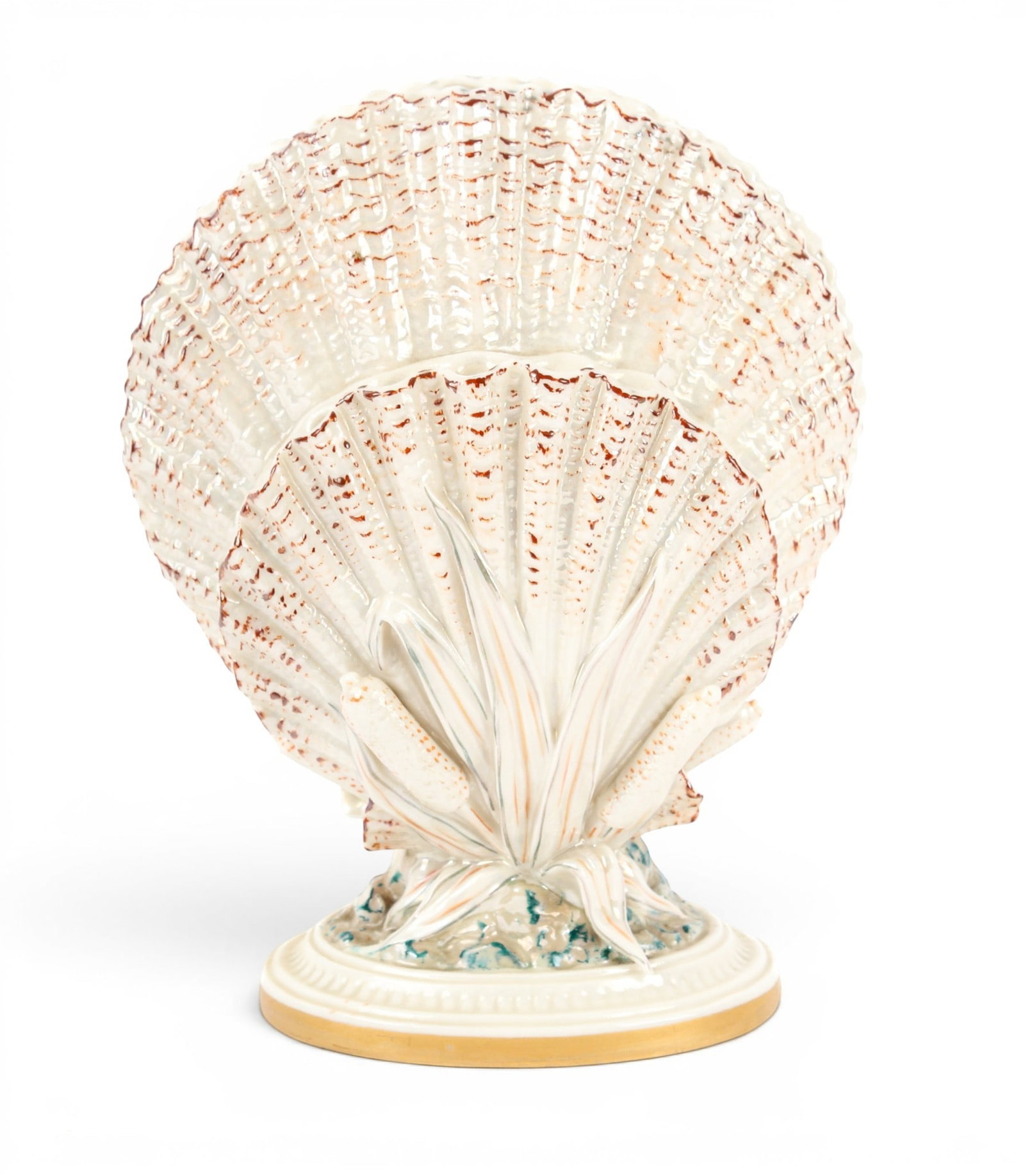 Royal Worcester Pearlescent Lustre Painted Shell-Form Vase (1 of 10)