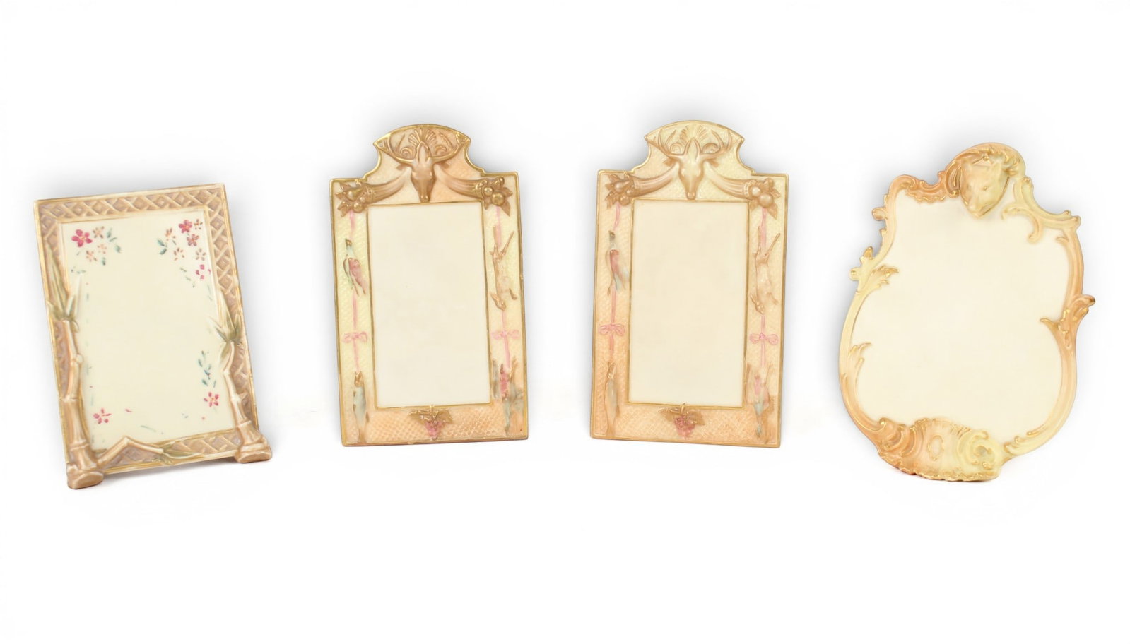 Group of Four Royal Worcester Blush Porcelain Menu Boards (1 of 17)