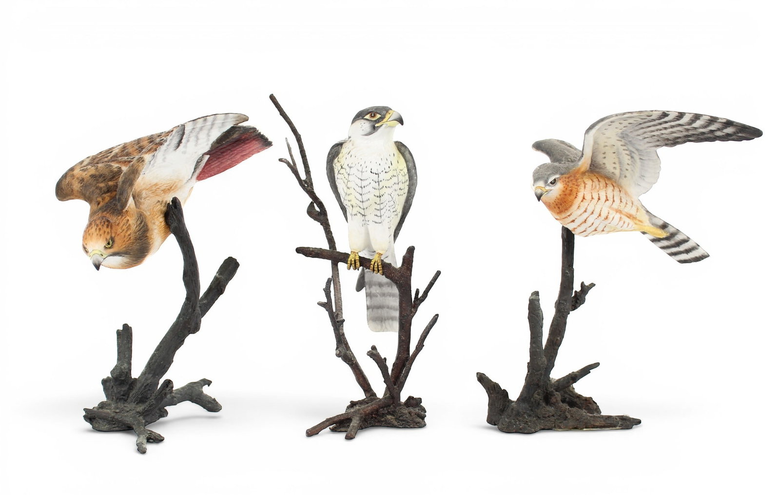 Royal Worcester Bisque Porcelain Bird Figurines from the Birds of Prey Series (1 of 19)
