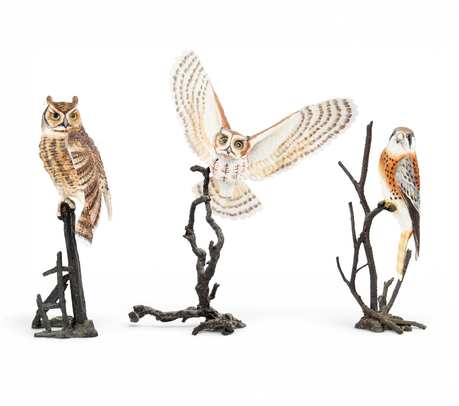 Royal Worcester Bisque Porcelain Bird Figurines from the Birds of Prey Series (1 of 13)