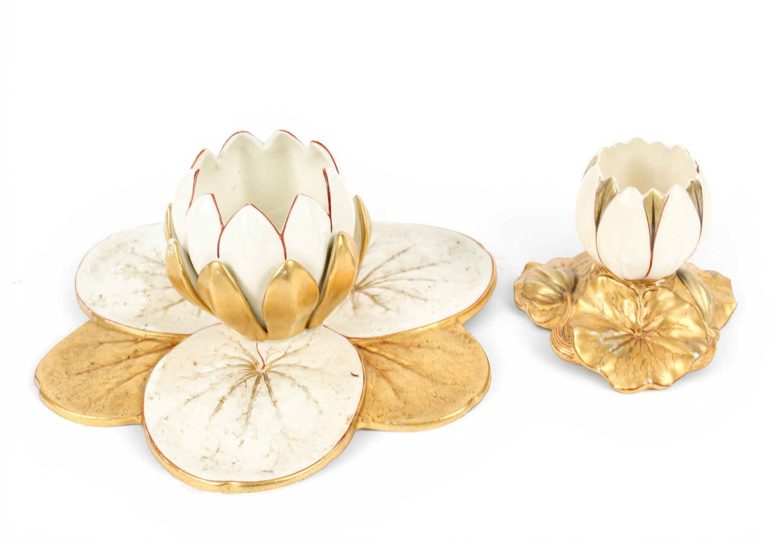 Two Royal Worcester Porcelain Lily Pad Vases (1 of 8)