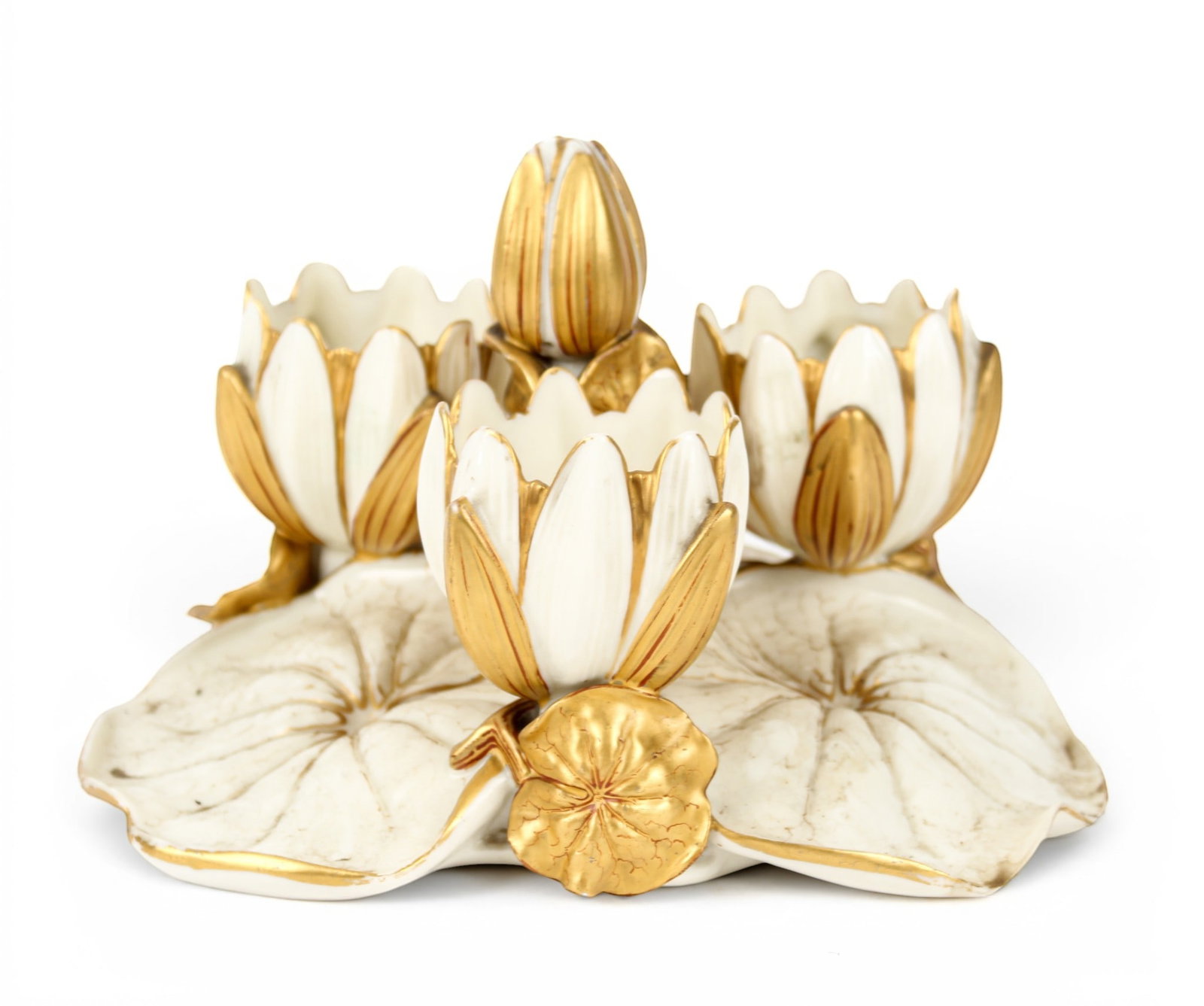 Royal Worcester Porcelain Lily Pad Centerpiece (1 of 8)