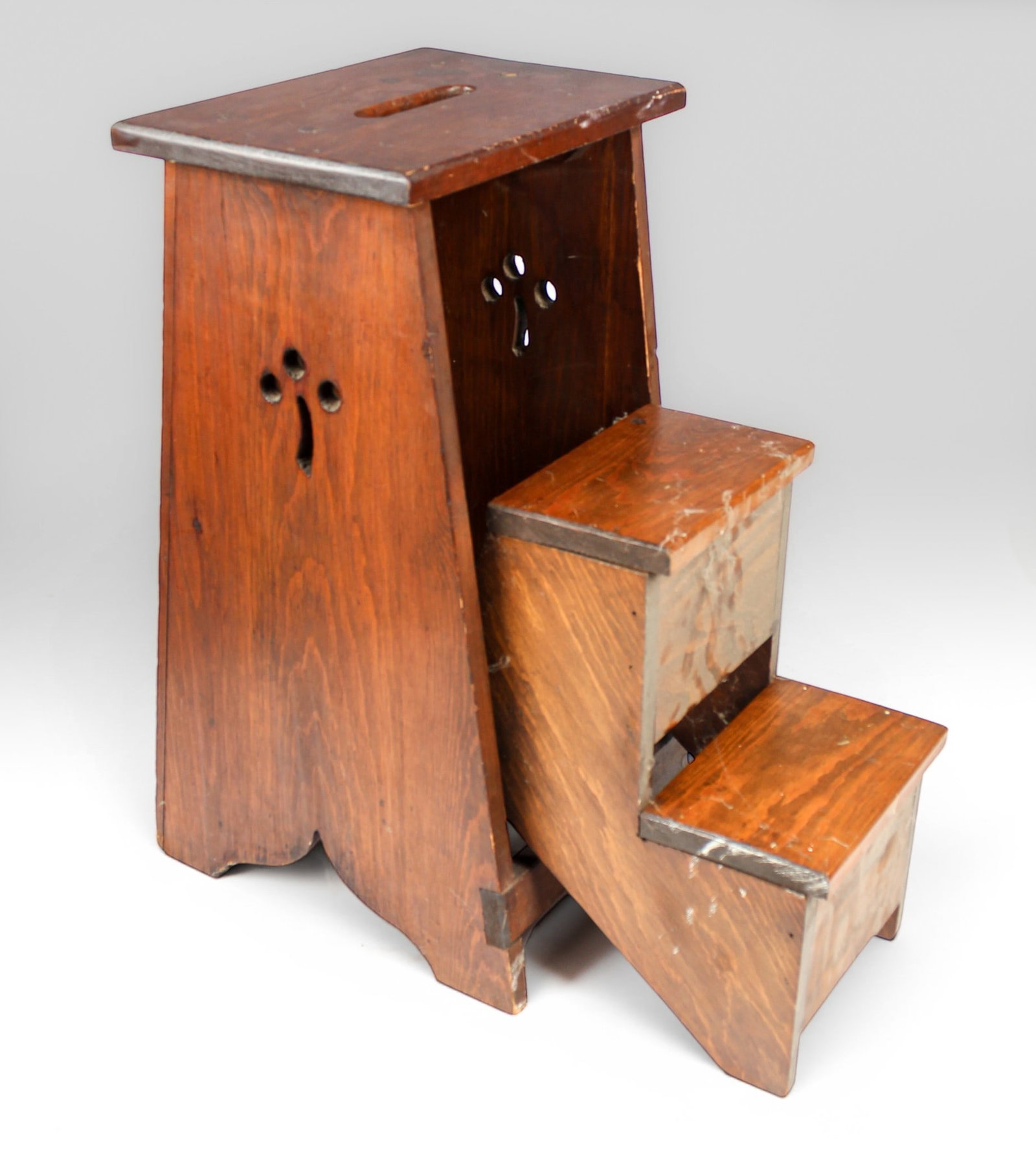 Arts & Crafts Oak Folding Step Stool (1 of 7)