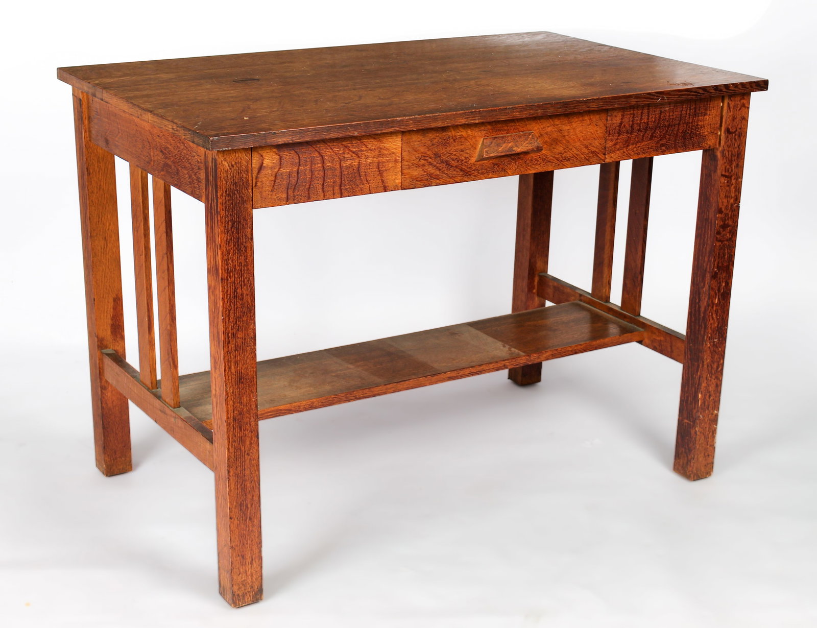 Arts & Crafts Mission Oak Library Table (1 of 6)