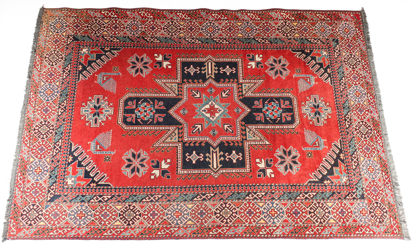 Caucasian Shirvan Hand-Knotted Wool Rug (1 of 9)