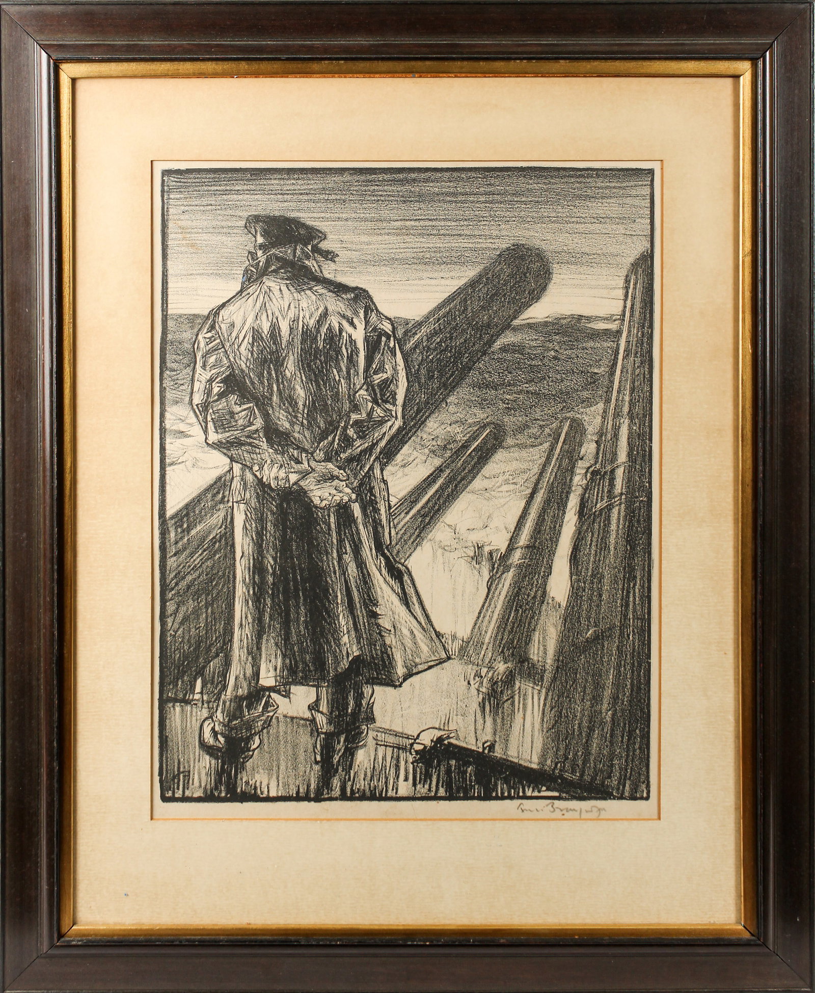 Sir Frank Brangwyn (British, 1867-1956) Making Sailors: The Lookout, Lithograph on Wove Paper (1 of 9)