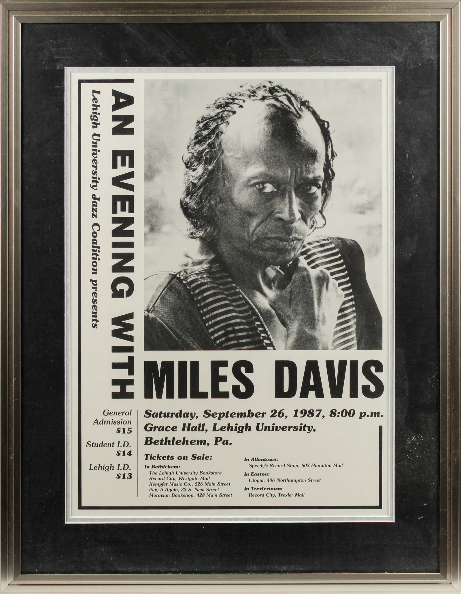 An Evening with Miles Davis, 1987 Concert Poster (1 of 8)