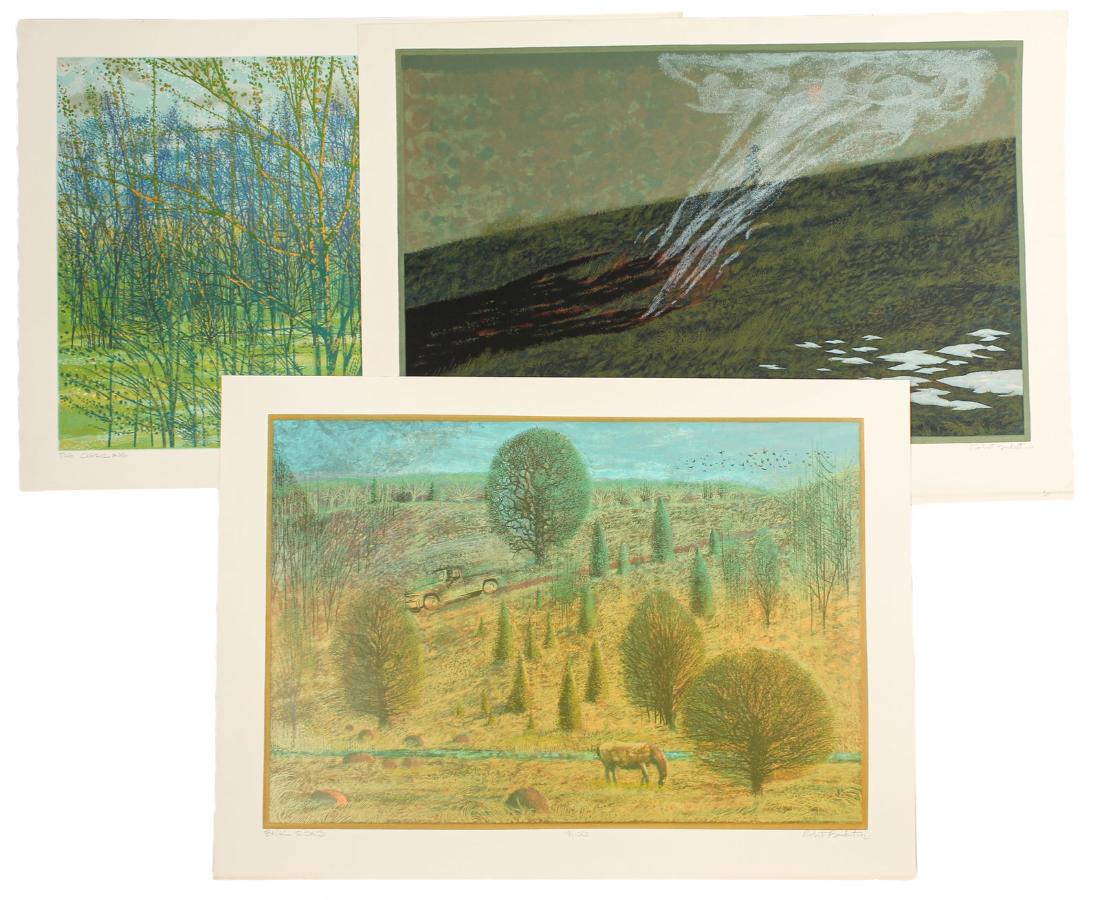 Robert Burkert (American, 1930-2019) Three Landscape Serigraphs (1 of 7)